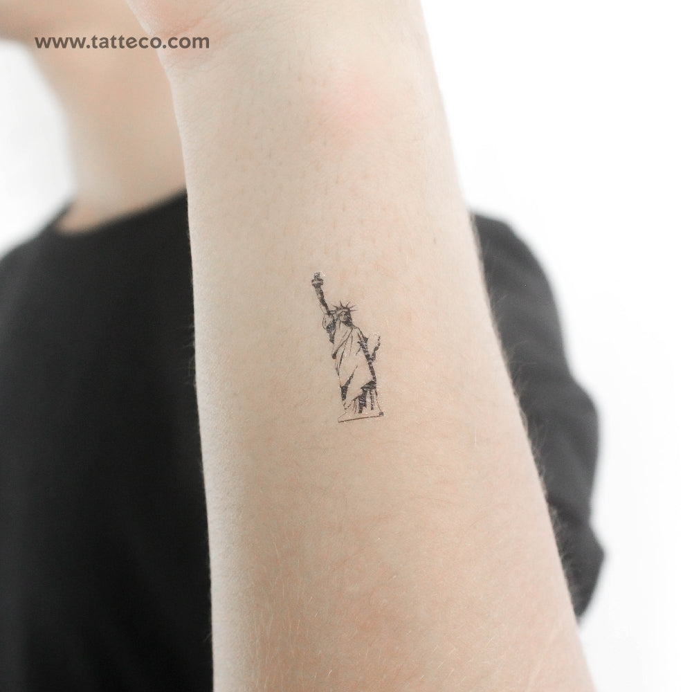 Tatuaje temporal pequeño de la Estatua de la Libertad (juego de 3)