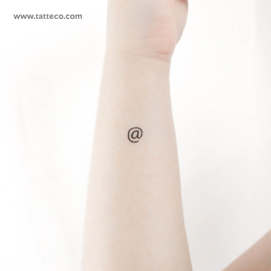Tatuaje temporal de arroba - Juego de 3