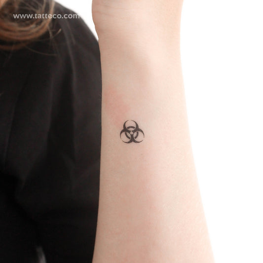 Tatuaje temporal de riesgo biológico (juego de 3)