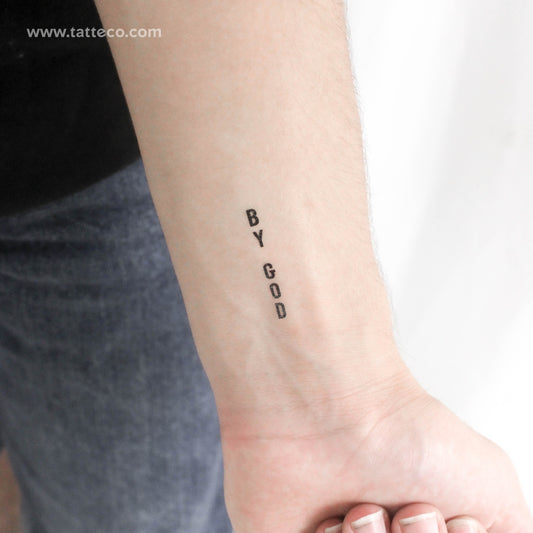 Tatuaje temporal "Por Dios" - Juego de 3