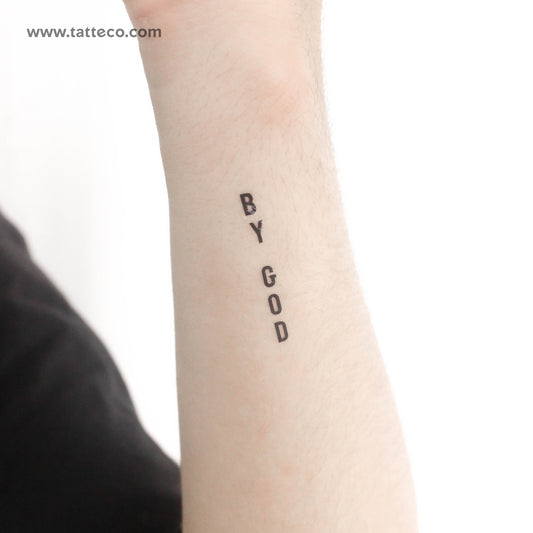 Tatuaje temporal "Por Dios" - Juego de 3