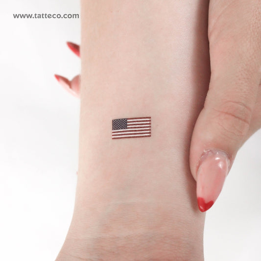 Tatuaje temporal pequeño de la bandera de EE. UU. (juego de 3)