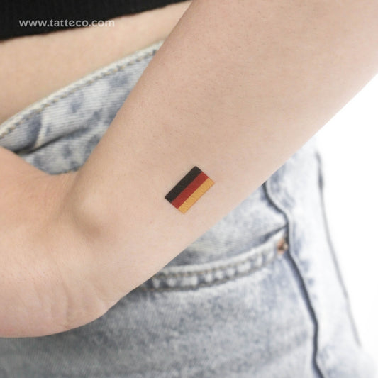 Tatuaje temporal pequeño de la bandera de Alemania (juego de 3)