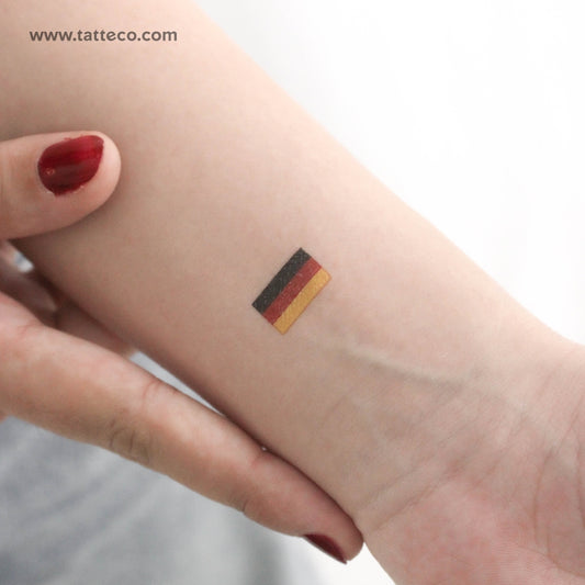 Tatuaje temporal pequeño de la bandera de Alemania (juego de 3)