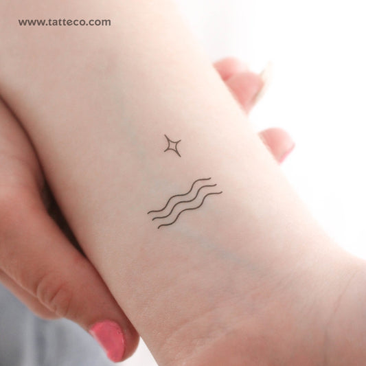 Sea And Star Temporary Tattoo - Set of 3