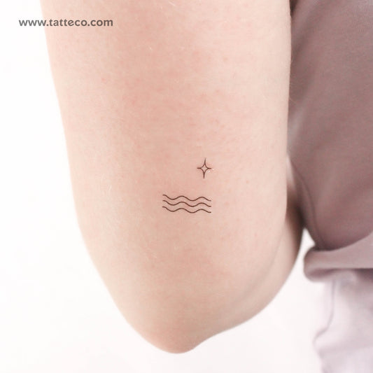 Sea And Star Temporary Tattoo - Set of 3