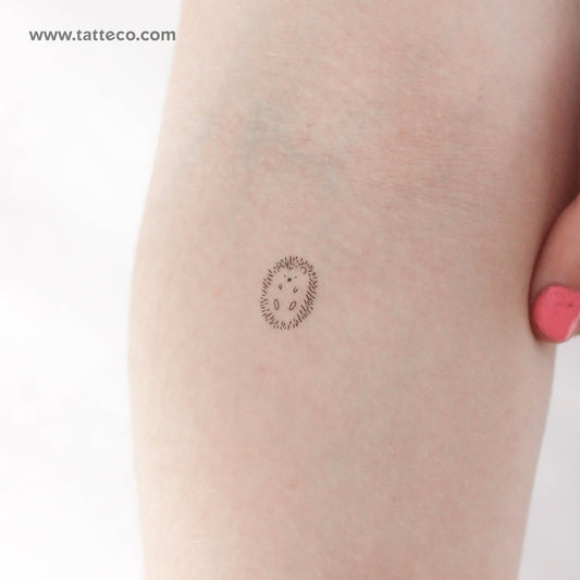 Belly Up Hedgehog Temporary Tattoo - Set of 3