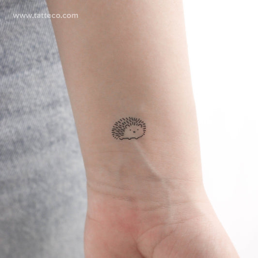 Mini Hedgehog Temporary Tattoo - Set of 3