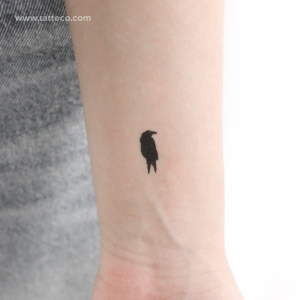 Little Raven Temporary Tattoo - Set of 3