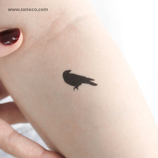 Small Crow Temporary Tattoo - Set of 3