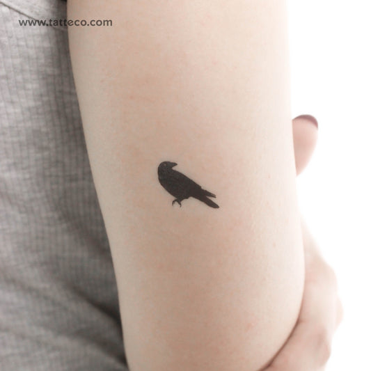Small Crow Temporary Tattoo - Set of 3