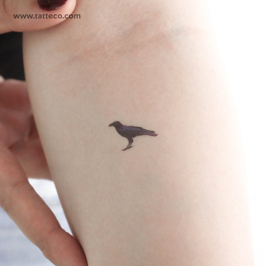 Small Raven Temporary Tattoo - Set of 3