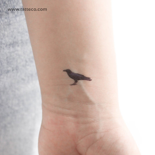 Small Raven Temporary Tattoo - Set of 3