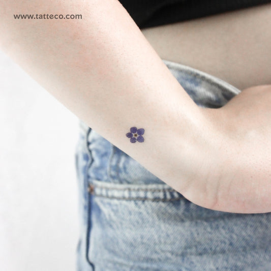 Tatuaje temporal de flor nomeolvides (juego de 3)