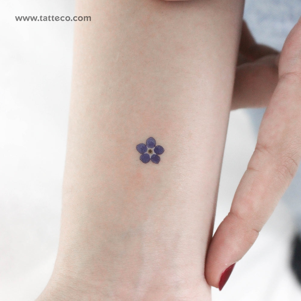 Forget-me-not Flower Temporary Tattoo - Set of 3