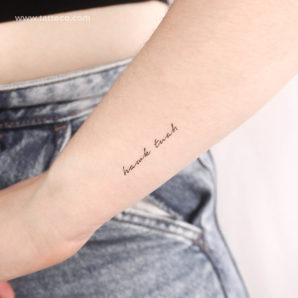 Hawk Tuah Temporary Tattoo - Set of 3