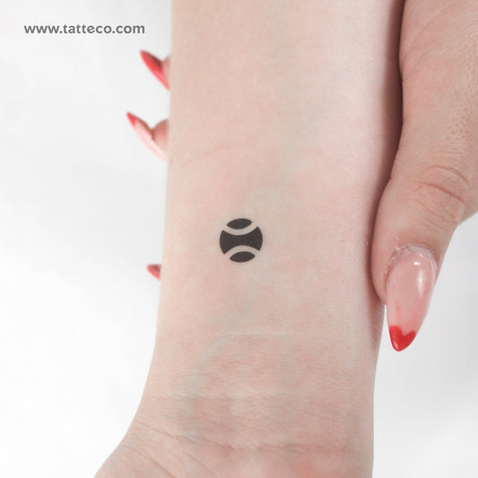 Tiny Tennis Ball Temporary Tattoo - Set of 3