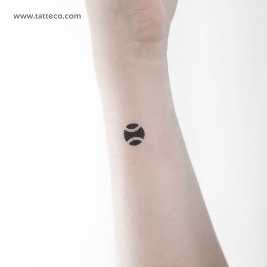 Tiny Tennis Ball Temporary Tattoo - Set of 3