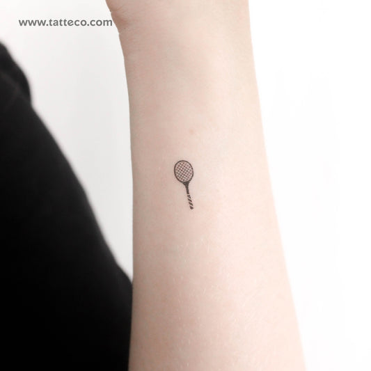 Tiny Tennis Racquet Temporary Tattoo - Set of 3