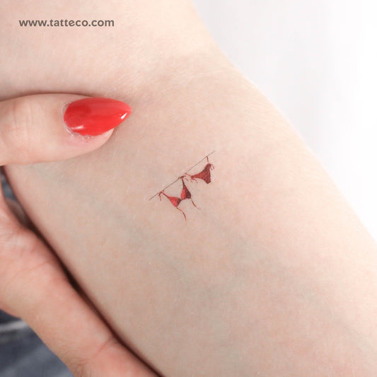 Drying Bikini Temporary Tattoo - Set of 3