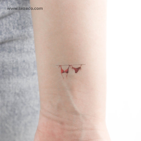 Drying Bikini Temporary Tattoo - Set of 3