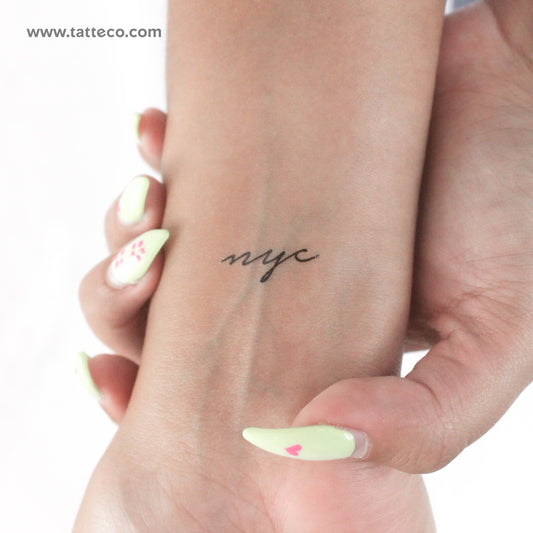 Little Nyc Temporary Tattoo - Set of 3