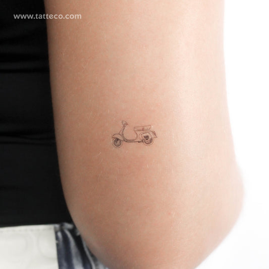 Vespa Scooter Temporary Tattoo - Set of 3