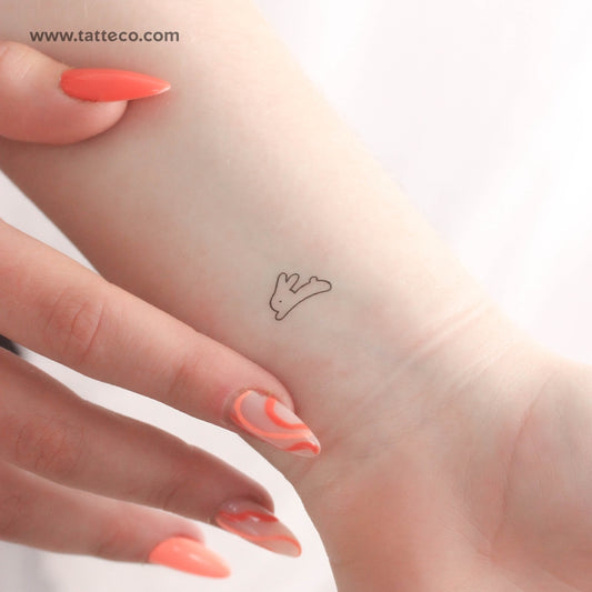 Tiny Rabbit Temporary Tattoo - Set of 3