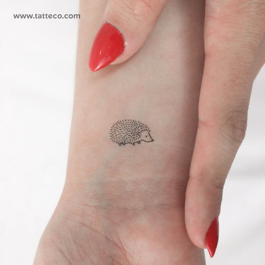 Tiny Hedgehog Temporary Tattoo - Set of 3