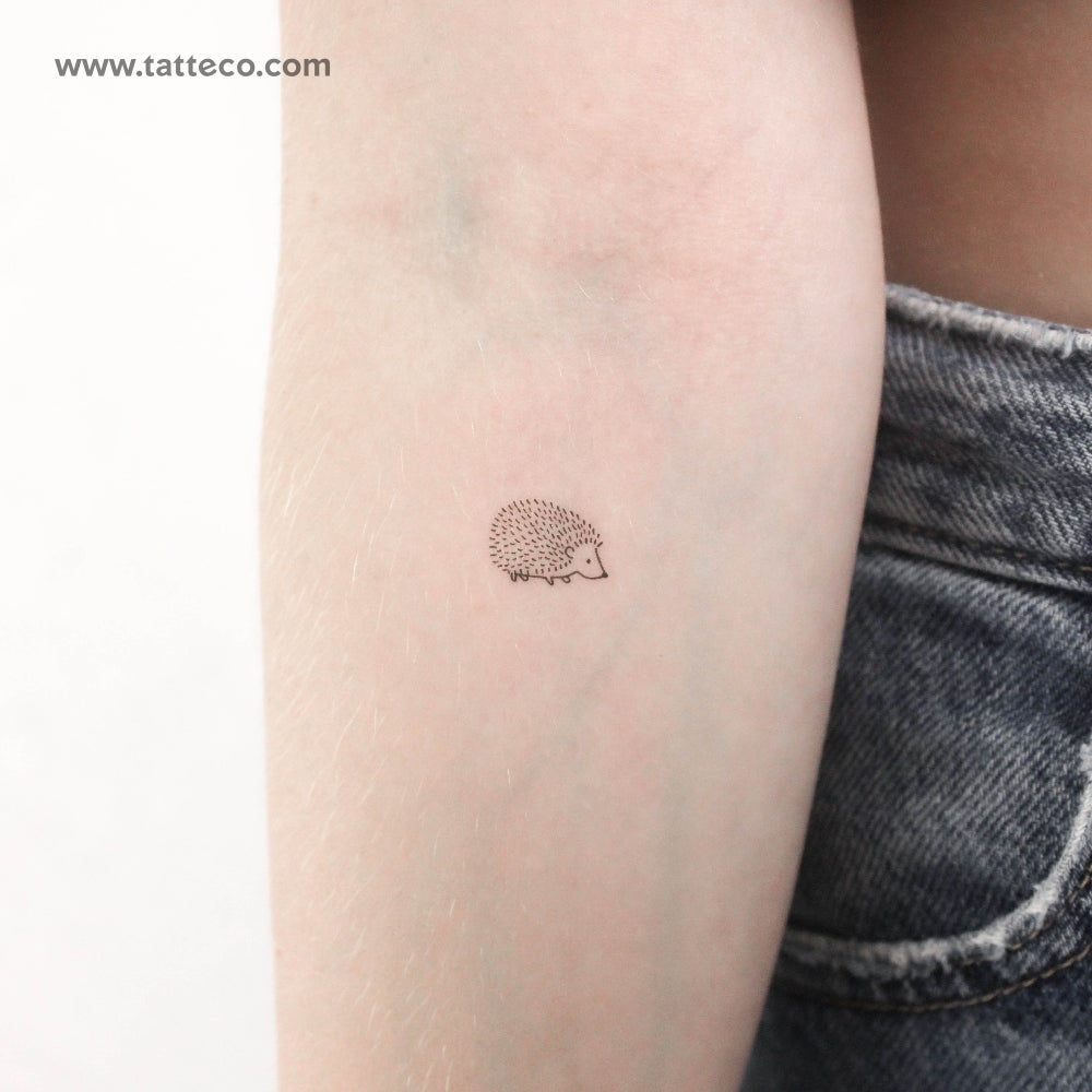 Tatuaje temporal de erizo pequeño (juego de 3)