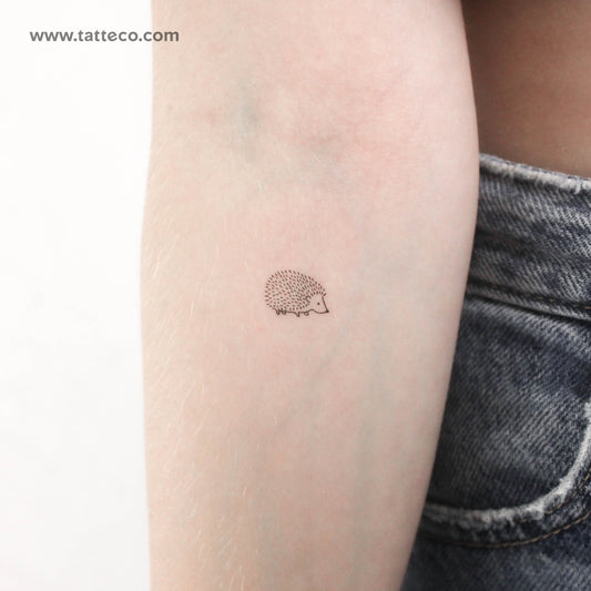 Tiny Hedgehog Temporary Tattoo - Set of 3