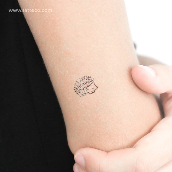 Small Hedgehog Temporary Tattoo - Set of 3