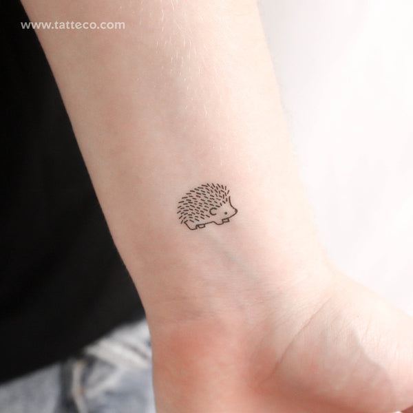 Small Hedgehog Temporary Tattoo - Set of 3