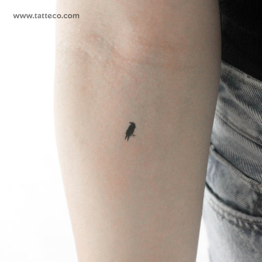 Tiny Crow Temporary Tattoo - Set of 3