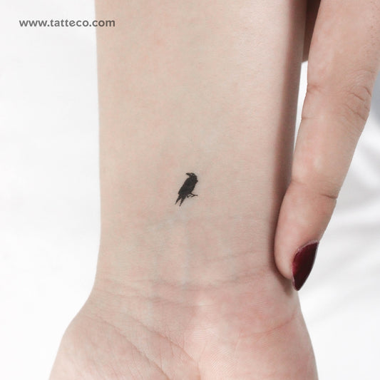 Tiny Crow Temporary Tattoo - Set of 3