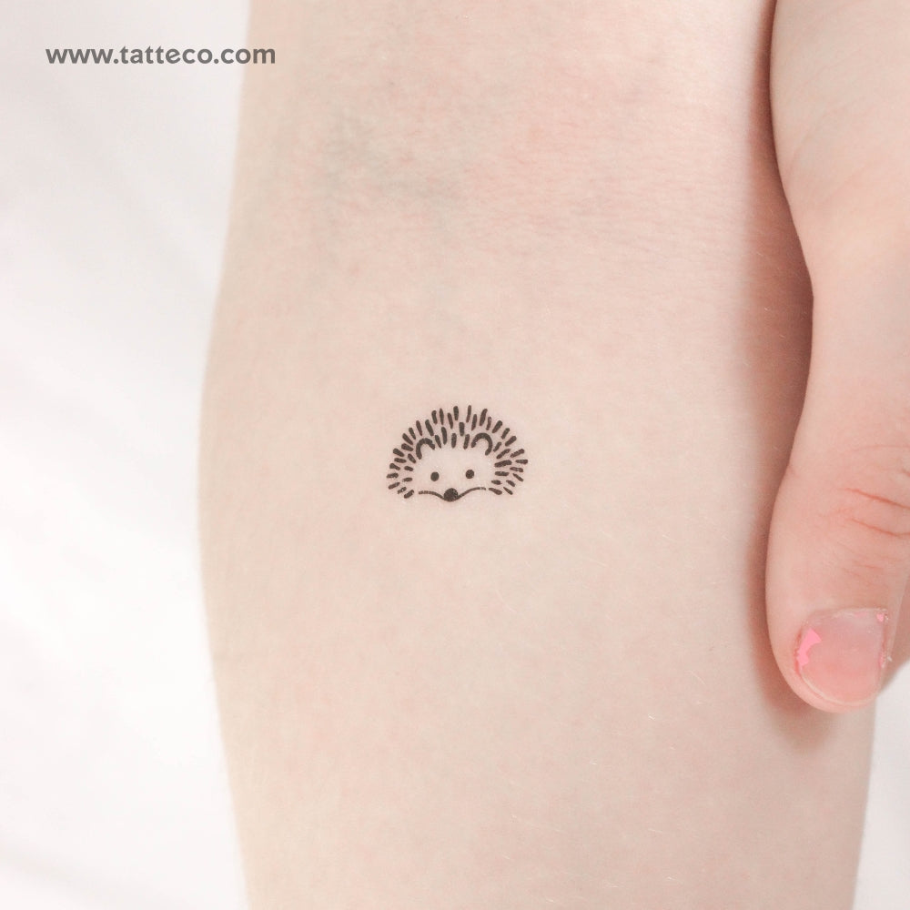 Tatuaje temporal de cara de erizo (juego de 3)