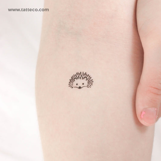 Hedgehog Face Temporary Tattoo - Set of 3