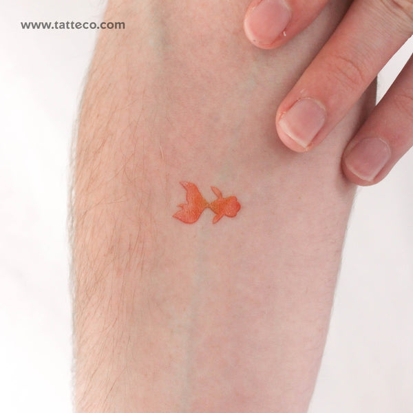 Telescope Goldfish Temporary Tattoo - Set of 3