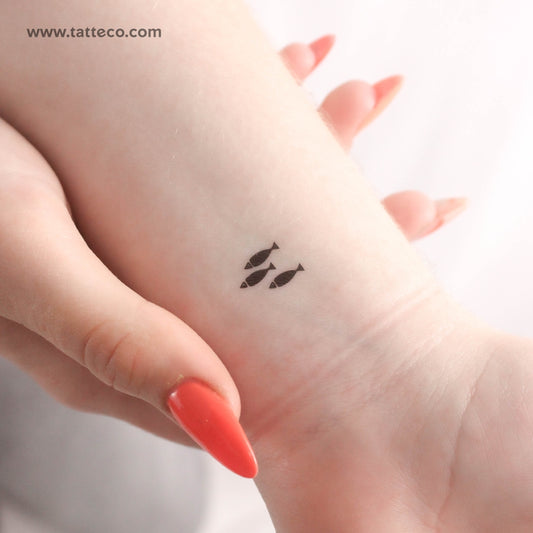 Three Little Fish Temporary Tattoo - Set of 3