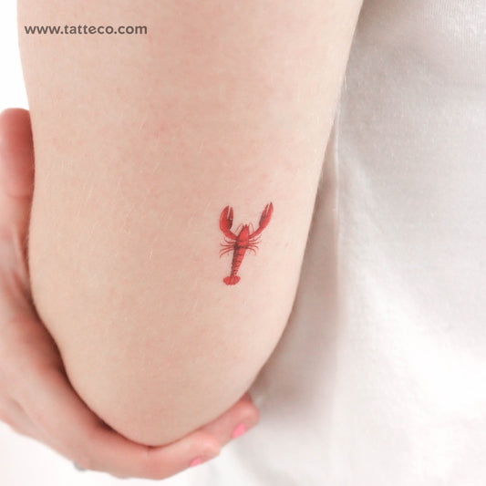 Red Lobster Temporary Tattoo - Set of 3