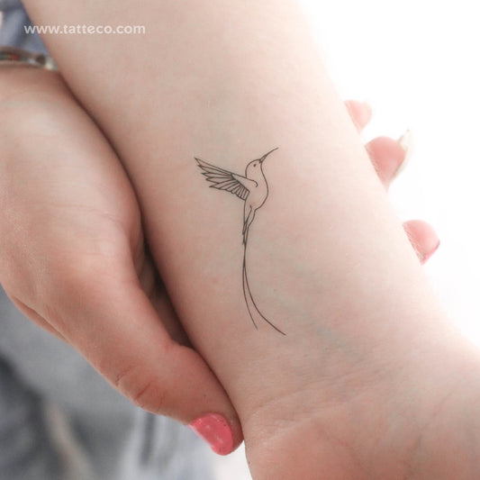 Long-tailed Sylph Temporary Tattoo - Set of 3
