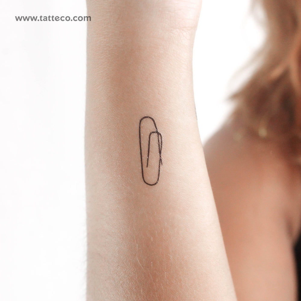 Tatuaje temporal de clip de papel - Juego de 3