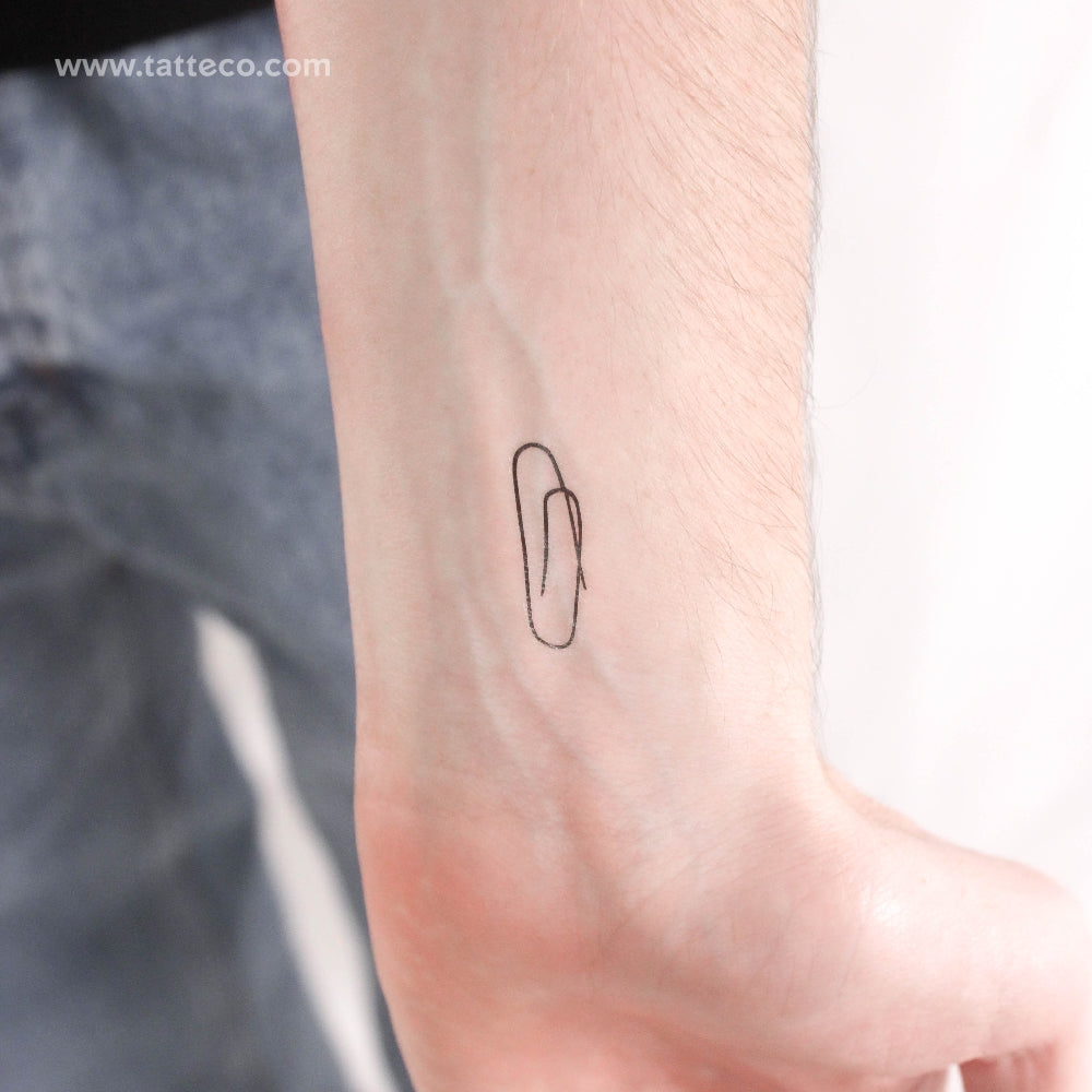 Tatuaje temporal de clip de papel - Juego de 3