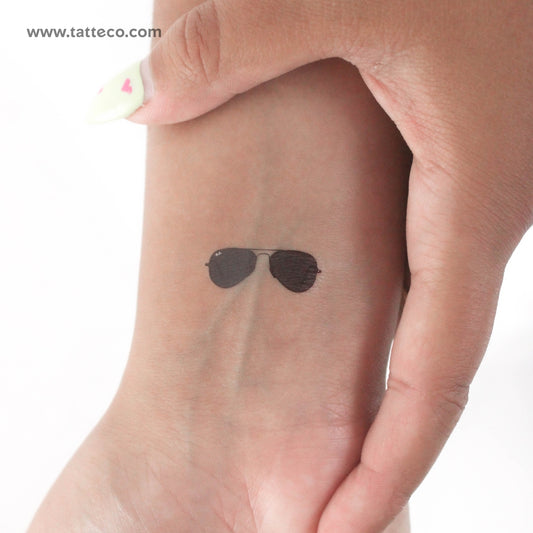 Aviator Sunglasses Temporary Tattoo - Set of 3