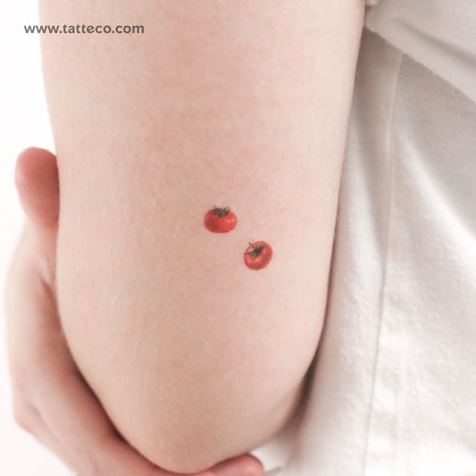 Tomato Couple Temporary Tattoo - Set of 3