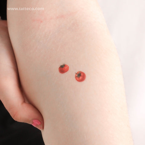 Tomato Couple Temporary Tattoo - Set of 3