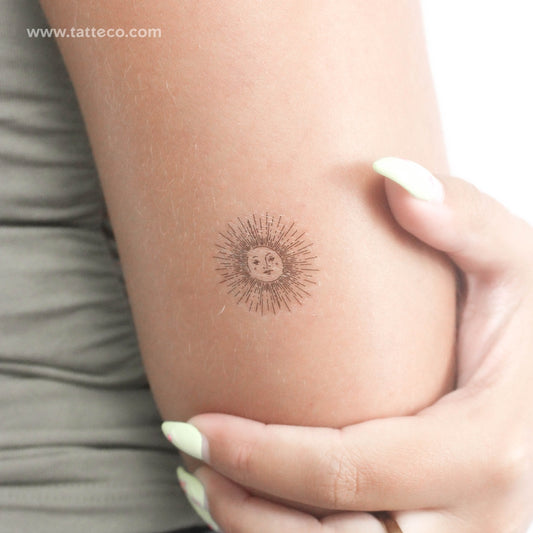 Happy Sun Temporary Tattoo - Set of 3