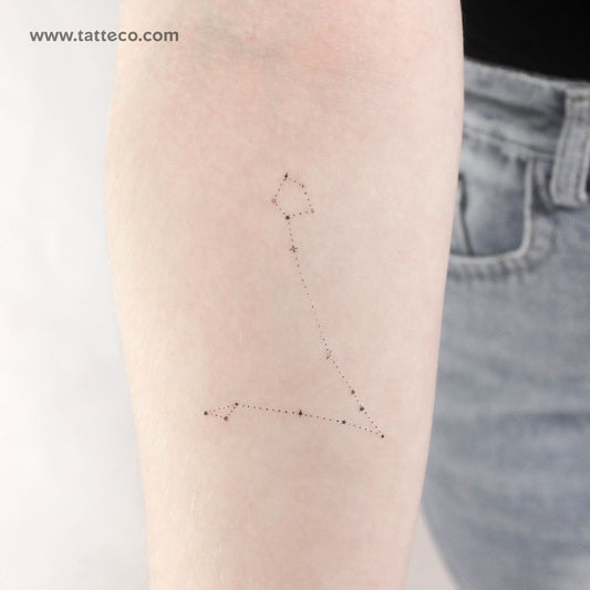 Minimalist Pisces Constellation Temporary Tattoo by Puntuak - Set of 3
