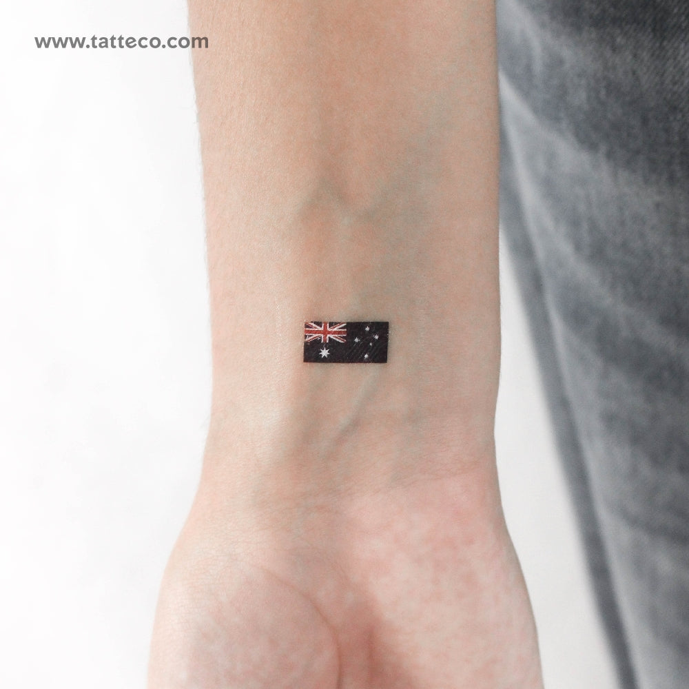 Small Australia Flag Temporary Tattoo - Set of 3