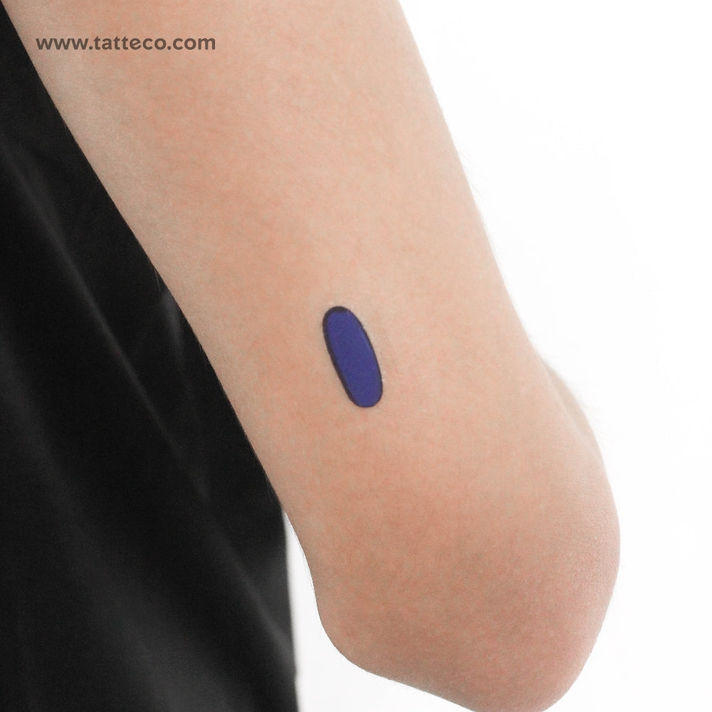 Tatuaje temporal de pastilla azul - Juego de 3